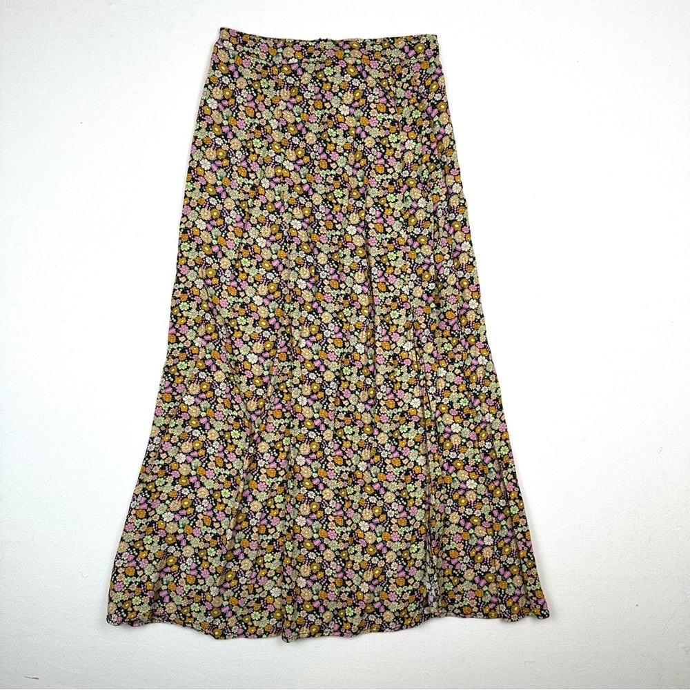 Philosophy Ditsy Floral Side Slit Midi Skirt Cottagecore
